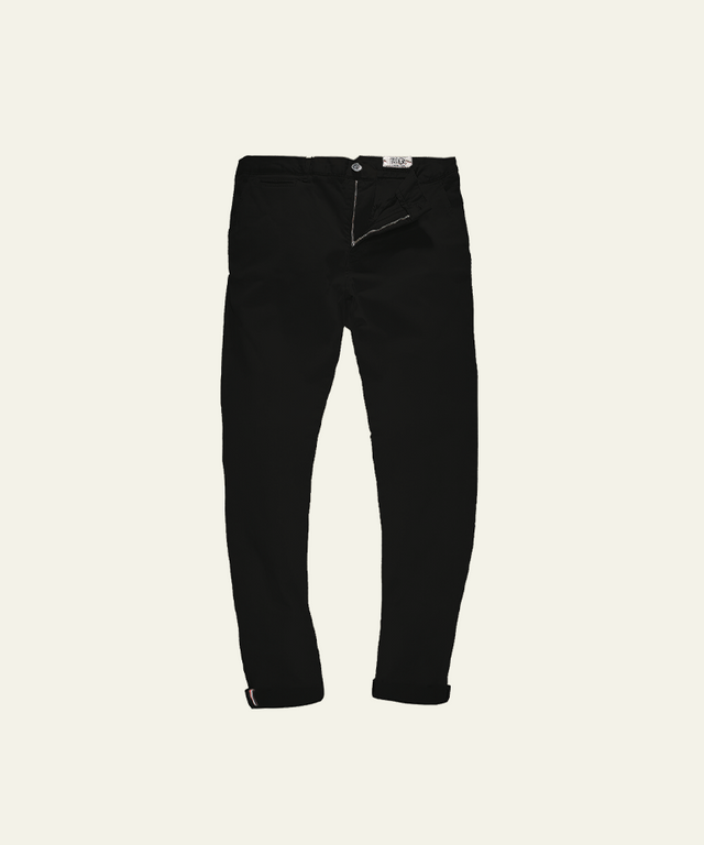 BASIC CHINO L - BLACK - PANTS