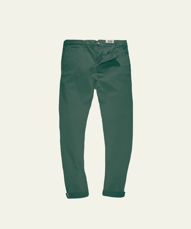 BASIC CHINO L - EVERGLADE - PANTS