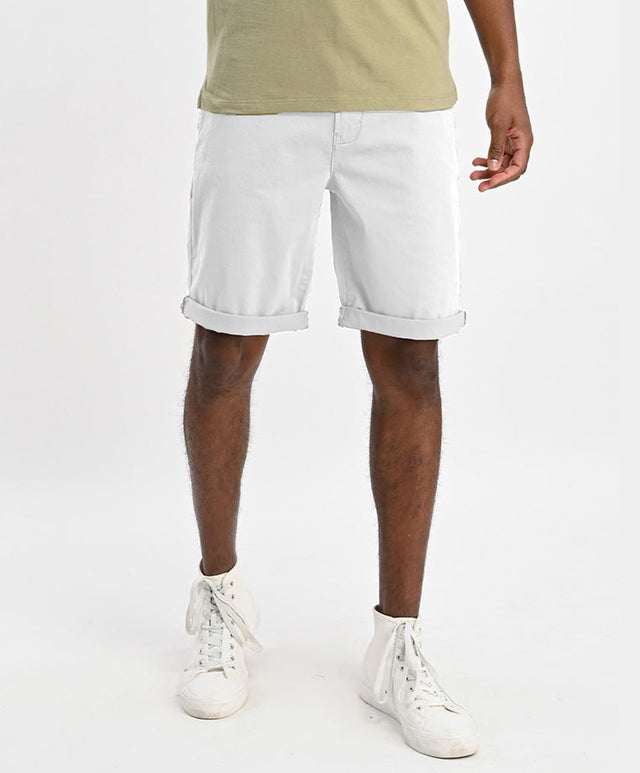 BASIC CHINO SHORT - WHITE - SHORTS