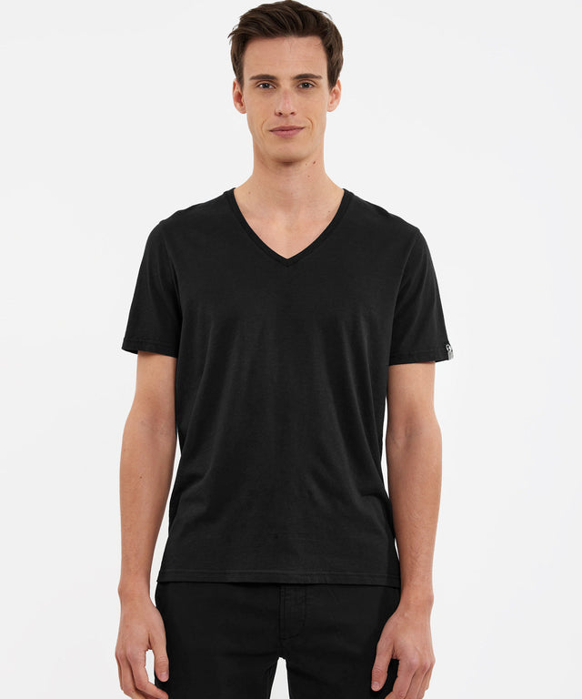 BASIC COL V - BLACK - TEESHIRT