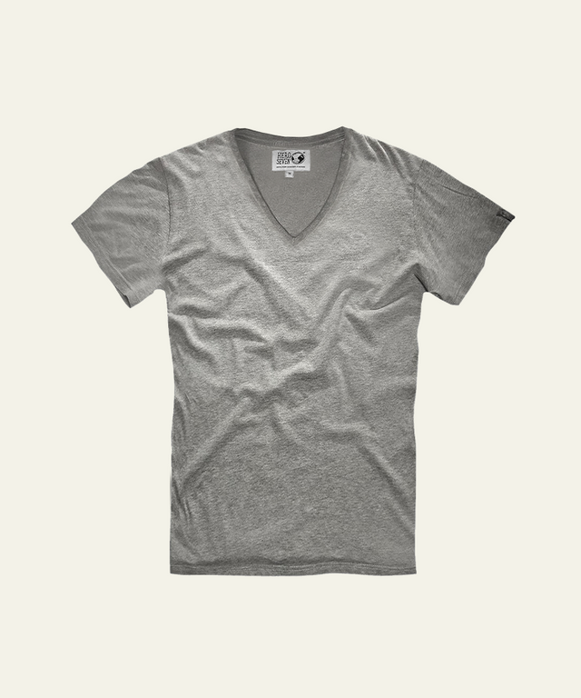 BASIC COL V - GREY MELANGE - TEESHIRT