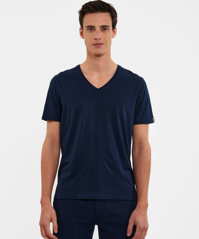 BASIC COL V - NAVY - TEESHIRT