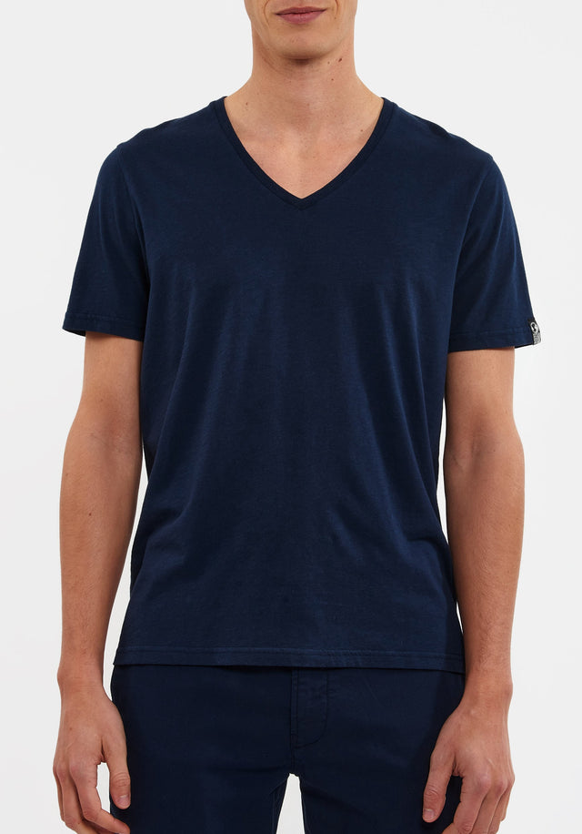 BASIC COL V - NAVY - TEESHIRT