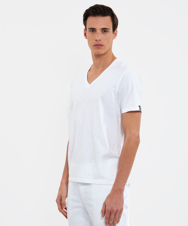 BASIC COL V - WHITE - TEESHIRT