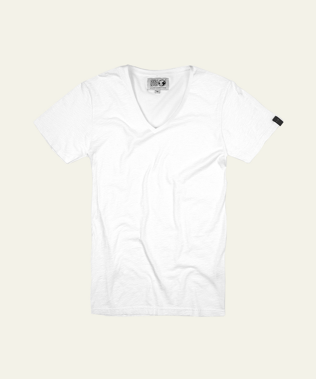 BASIC COL V - WHITE - TEESHIRT