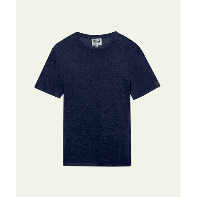 BASIC LINEN - NAVY - TEESHIRT