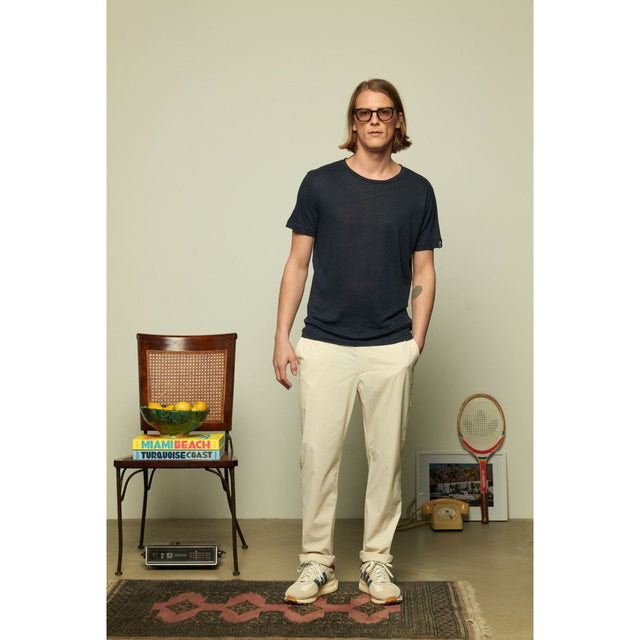 BASIC LINEN - NAVY - TEESHIRT