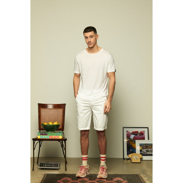 BASIC LINEN - WHITE - TEESHIRT