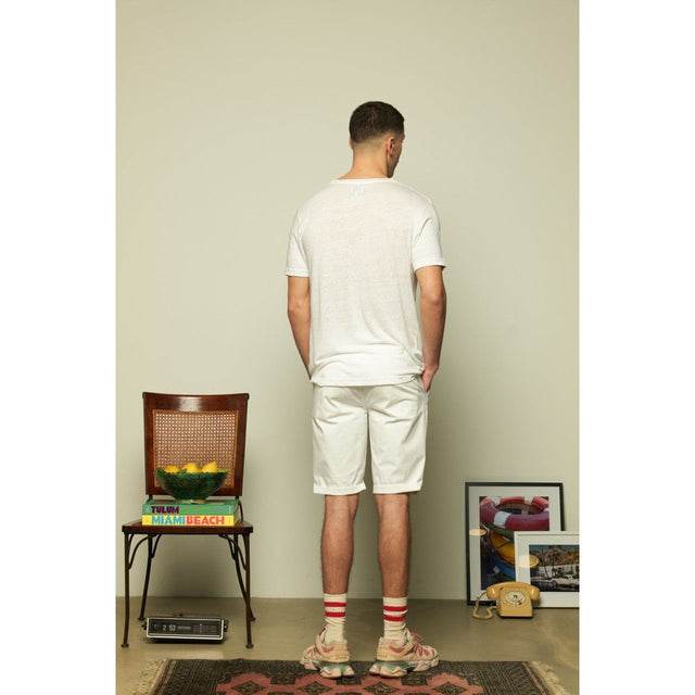 BASIC LINEN - WHITE - TEESHIRT