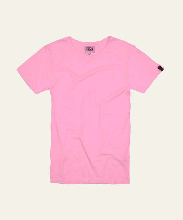 BASIC ROUND FLUO - NEON PINK - TEESHIRT