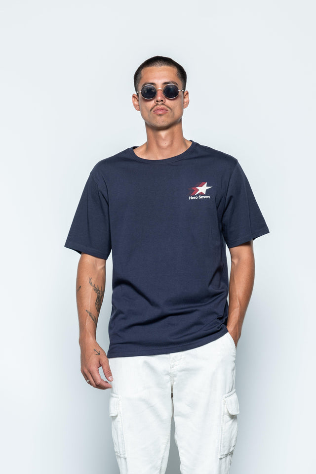 MARATHON TEE - NAVY - TEESHIRT