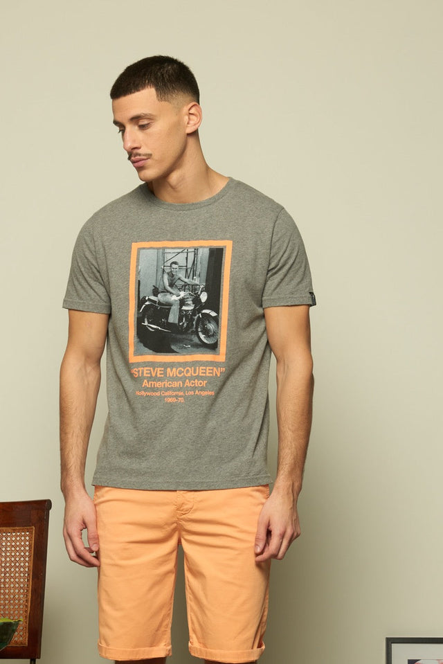 TR6 TRIUMPH - GREY MELANGE - TEESHIRT