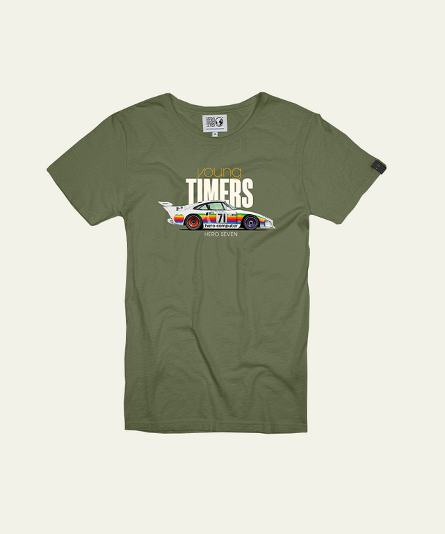 YOUNGTIMERS P935 - DOLIVA KAKI - TEESHIRT